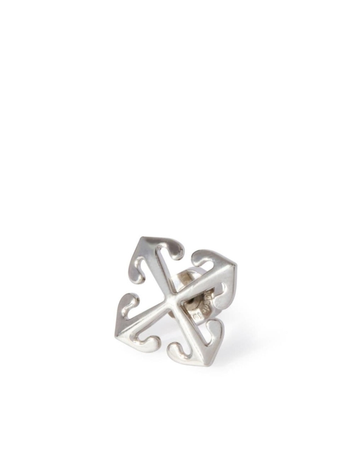

Серьга-гвоздик Arrow Off-White, серебряный