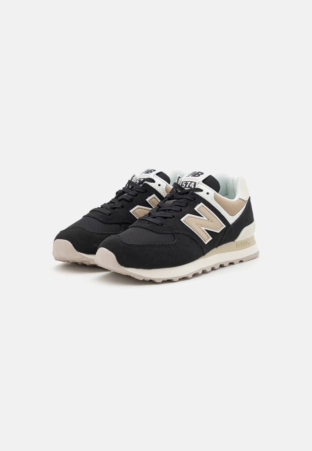 

Кроссовки на шнуровке WL574 New Balance, черный
