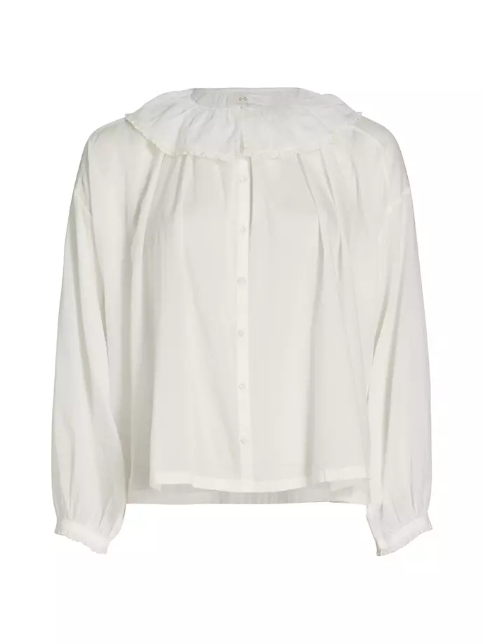 Хлопковая блузка Jana D Ô E N, цвет salt шелковая блузка kahira с цветочным принтом d ô e n цвет large paisley bouquet