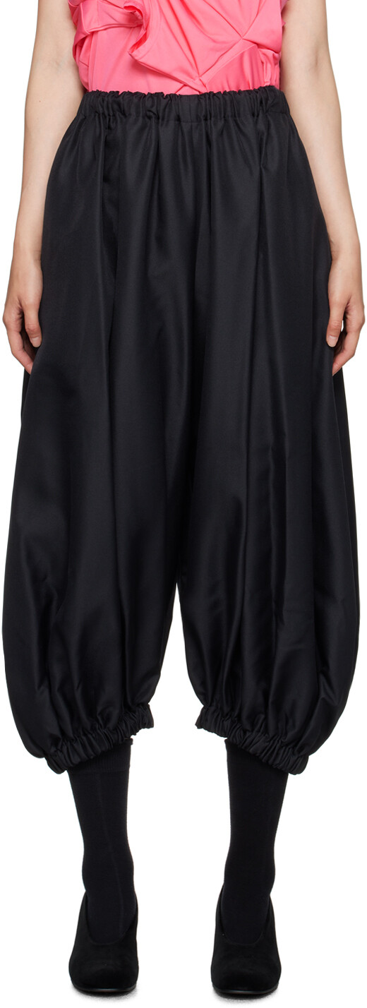 

Черные брюки на резинке Comme des Garçons, Черный