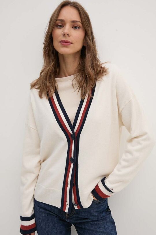 

Шерстяной кардиган Tommy Hilfiger, бежевый