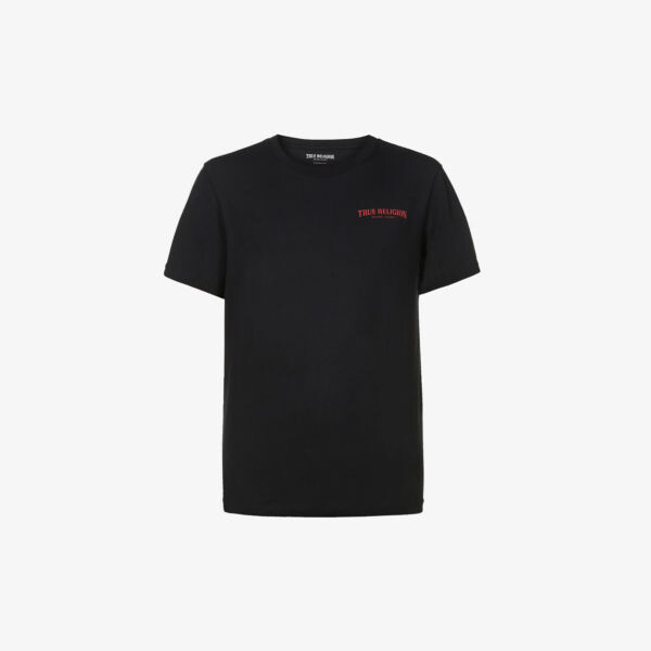 

Футболка из хлопкового джерси с логотипом True Religion, оникс