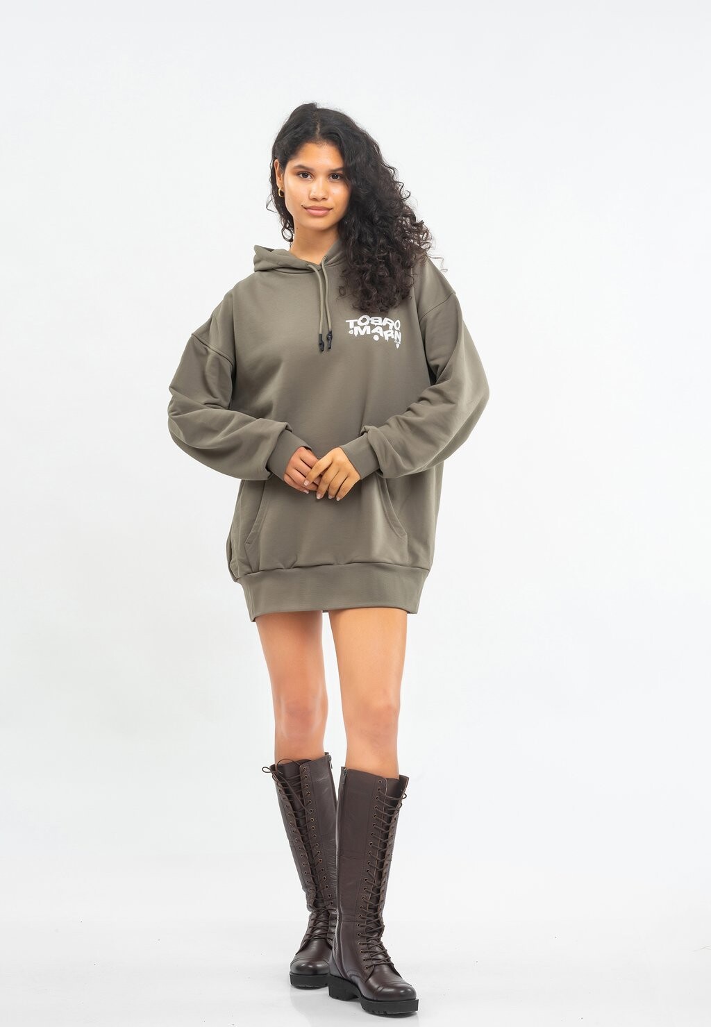 

Толстовка с капюшоном OVERSIZE Tom Barron, зеленый
