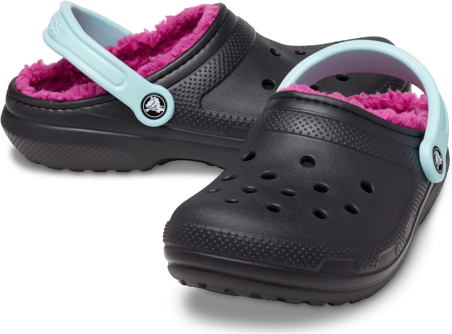 

Сабо Classic Lined Clog Crocs, цвет Black/Multi Spray Dye
