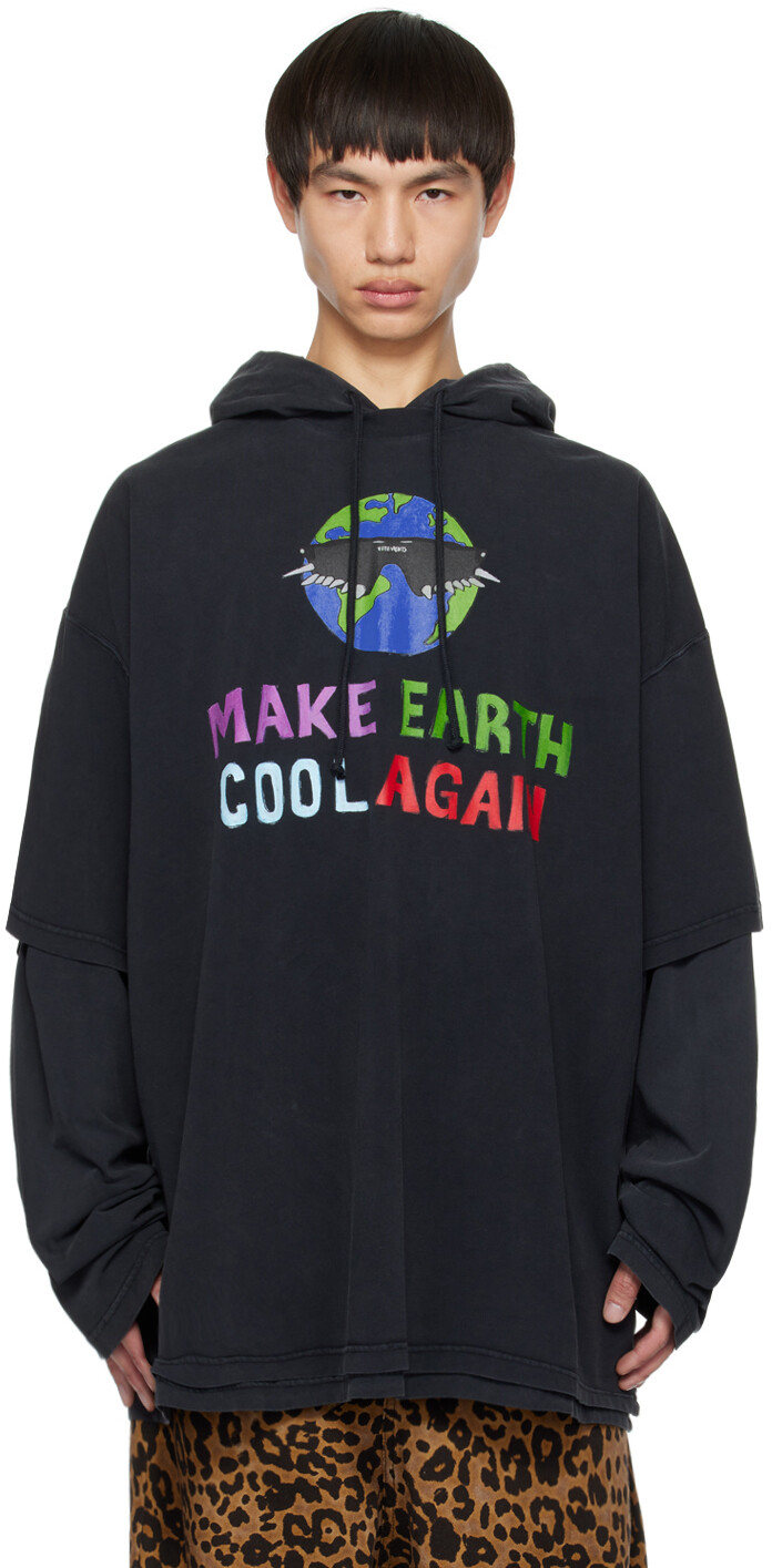 

Черный - худи Make Earth Cool Again VETEMENTS