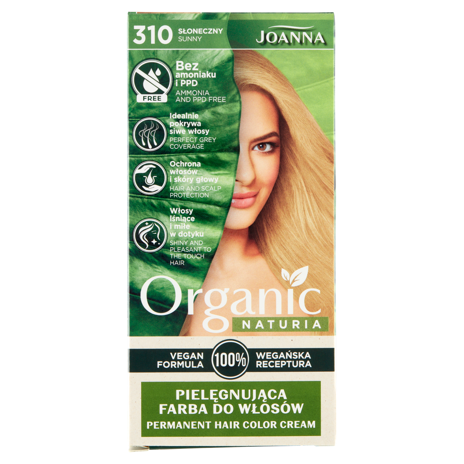 Краска для волос солнечный блондин Joanna Naturia Organic, 310 мл