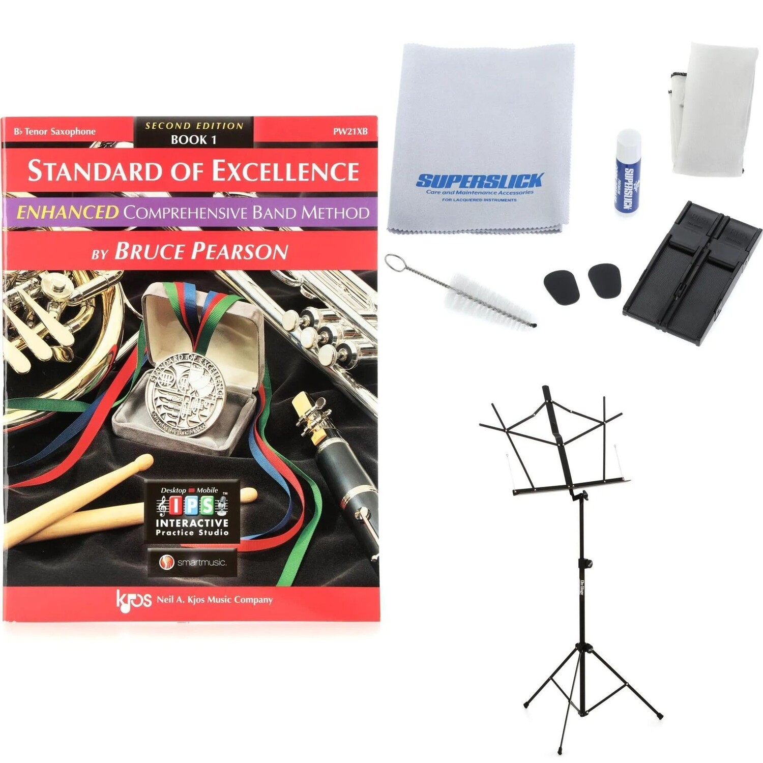 

Новый расширенный комплект книги 1 Kjos Standard of Excellence — тенор-саксофон