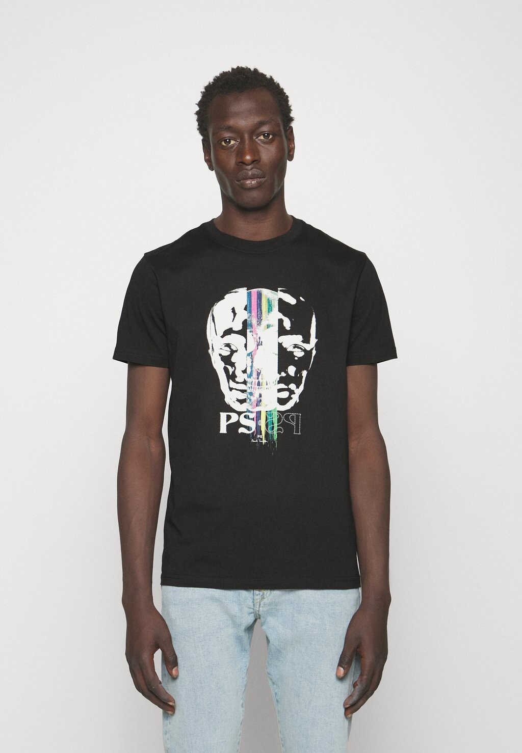 

Футболка с принтом SLIM FIT OPPOSITE FACES PS Paul Smith, черный