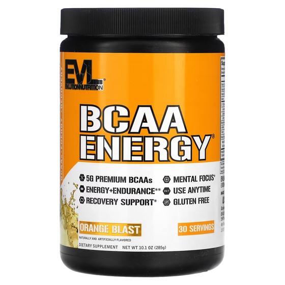Пищевая добавка EVLution Nutrition BCAA ENERGY, апельсиновый взрыв пищевая добавка metabolic nutrition bcaa 300 г
