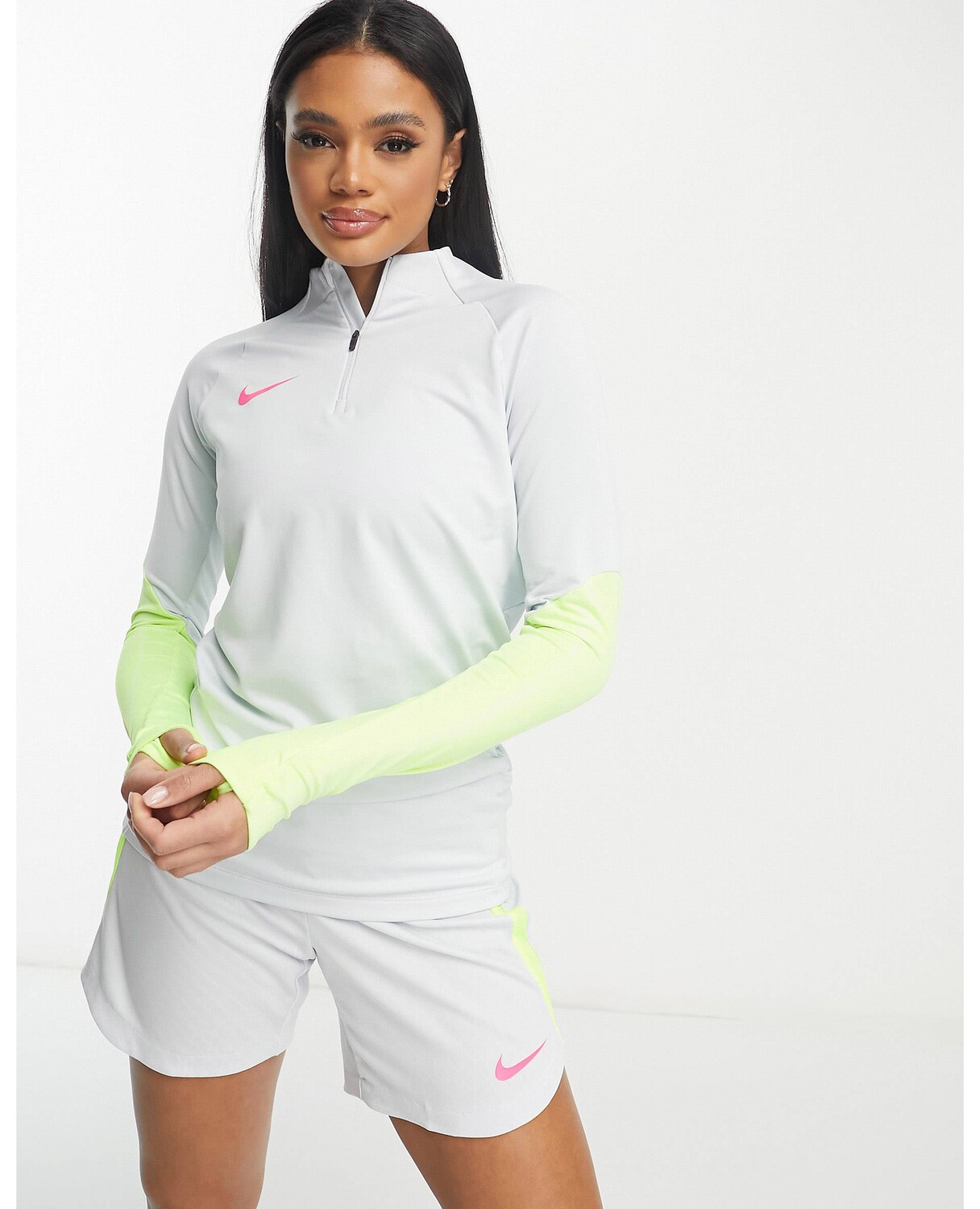 

Серая и желтая футболка Nike Football Strike Dri-Fit, Желтый