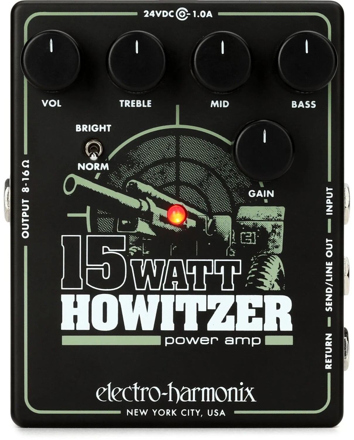 

Педаль усилителя мощности Electro-Harmonix Howitzer мощностью 15 Вт