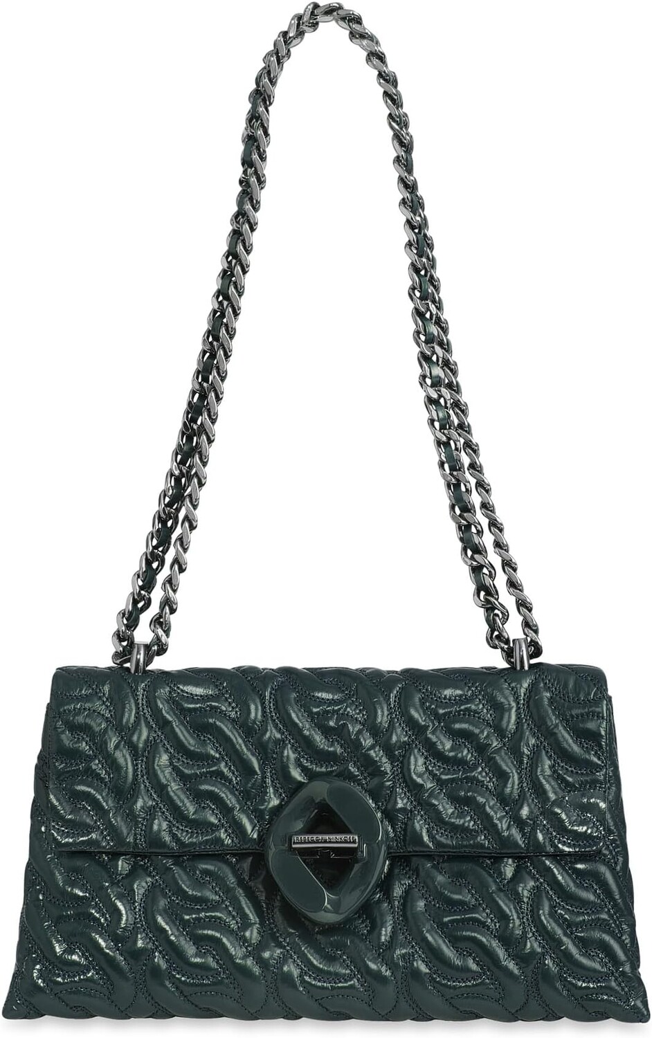

Сумка Double Gusset Xbody W/Chain QU Rebecca Minkoff, цвет Deep Jade