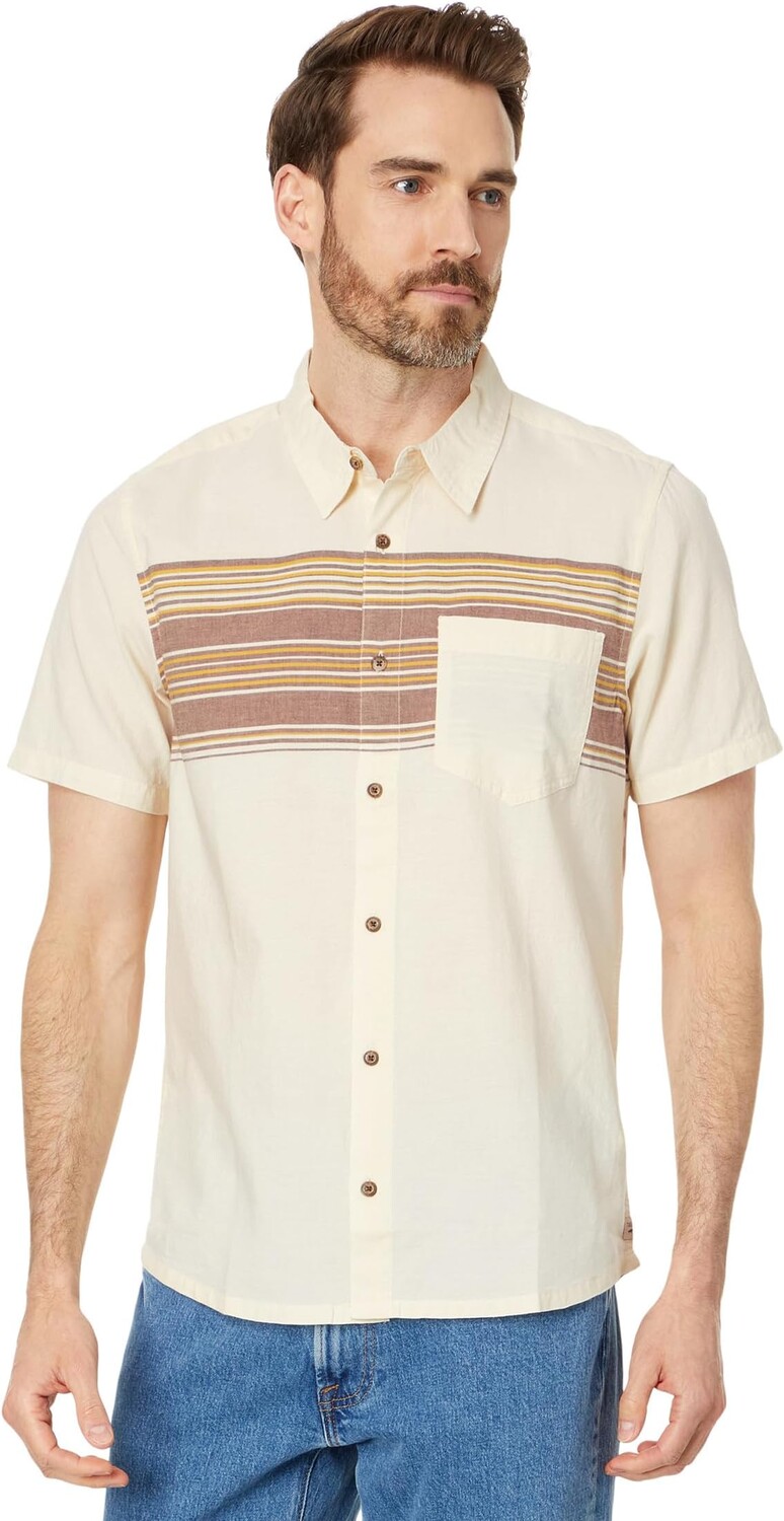 

Рубашка Toad&Co Airscape Short Sleeve Shirt, цвет Dark Roast Stripe