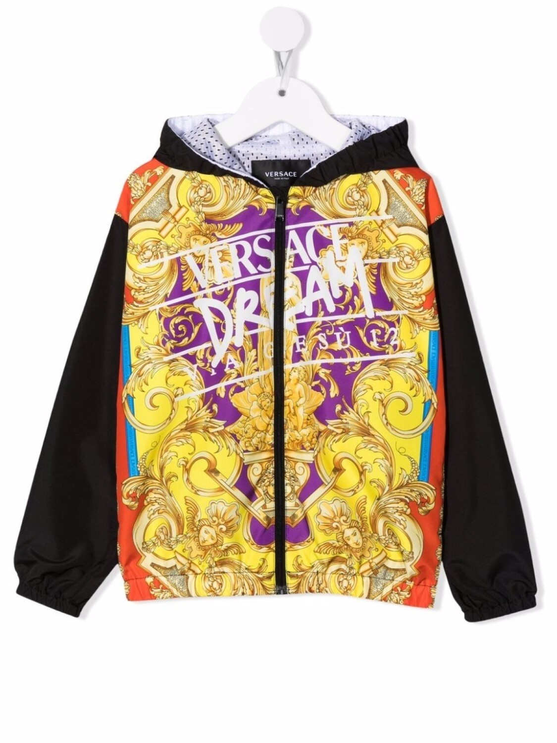 

Versace Kids худи на молнии с узором, черный