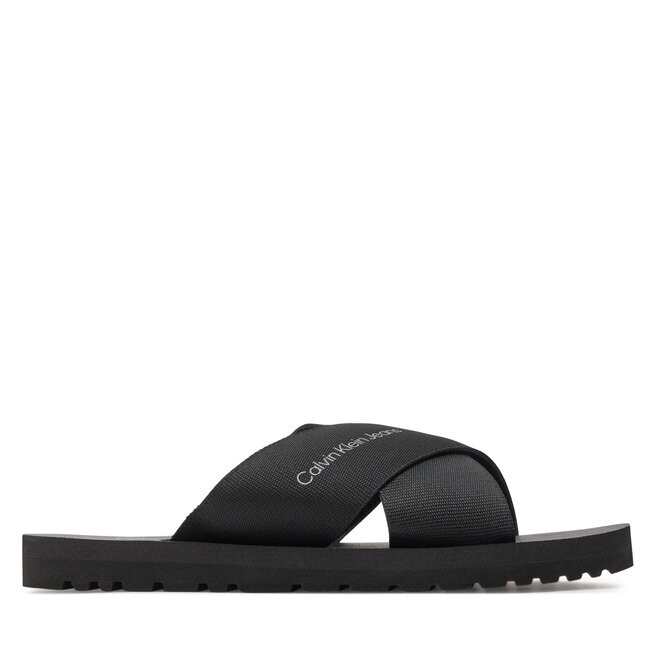 

Шлепанцы Calvin Klein Jeans Cross Sandal Slipon Rp In Btw YM0YM00942 Triple Black 0GT, черный