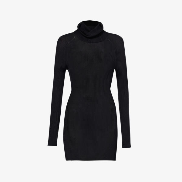 

Трикотажный топ приталенного кроя с водолазкой Victoria Beckham, черный