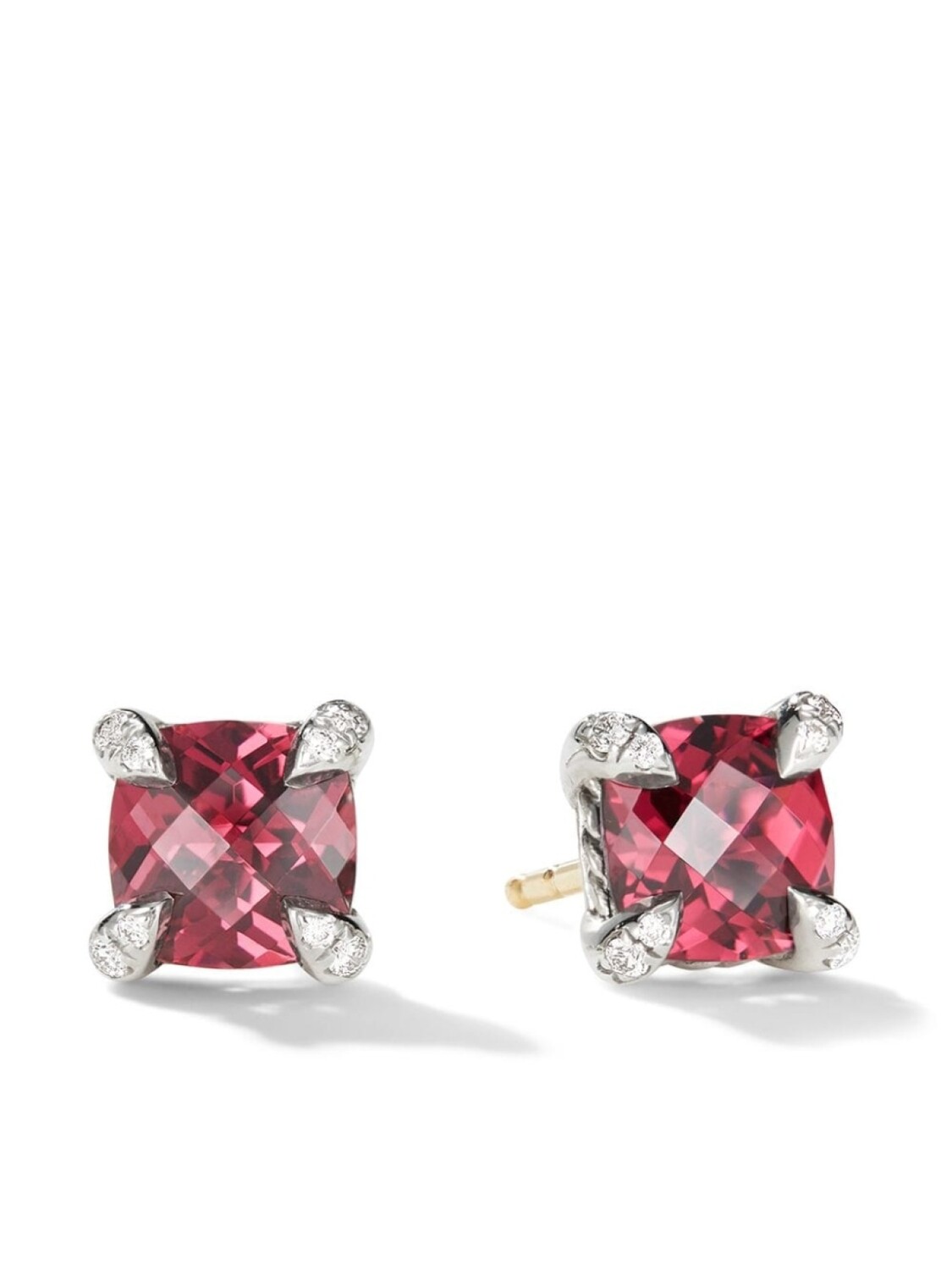 

Серебряные серьги Petite Chatelaine с родолитом David Yurman, красный