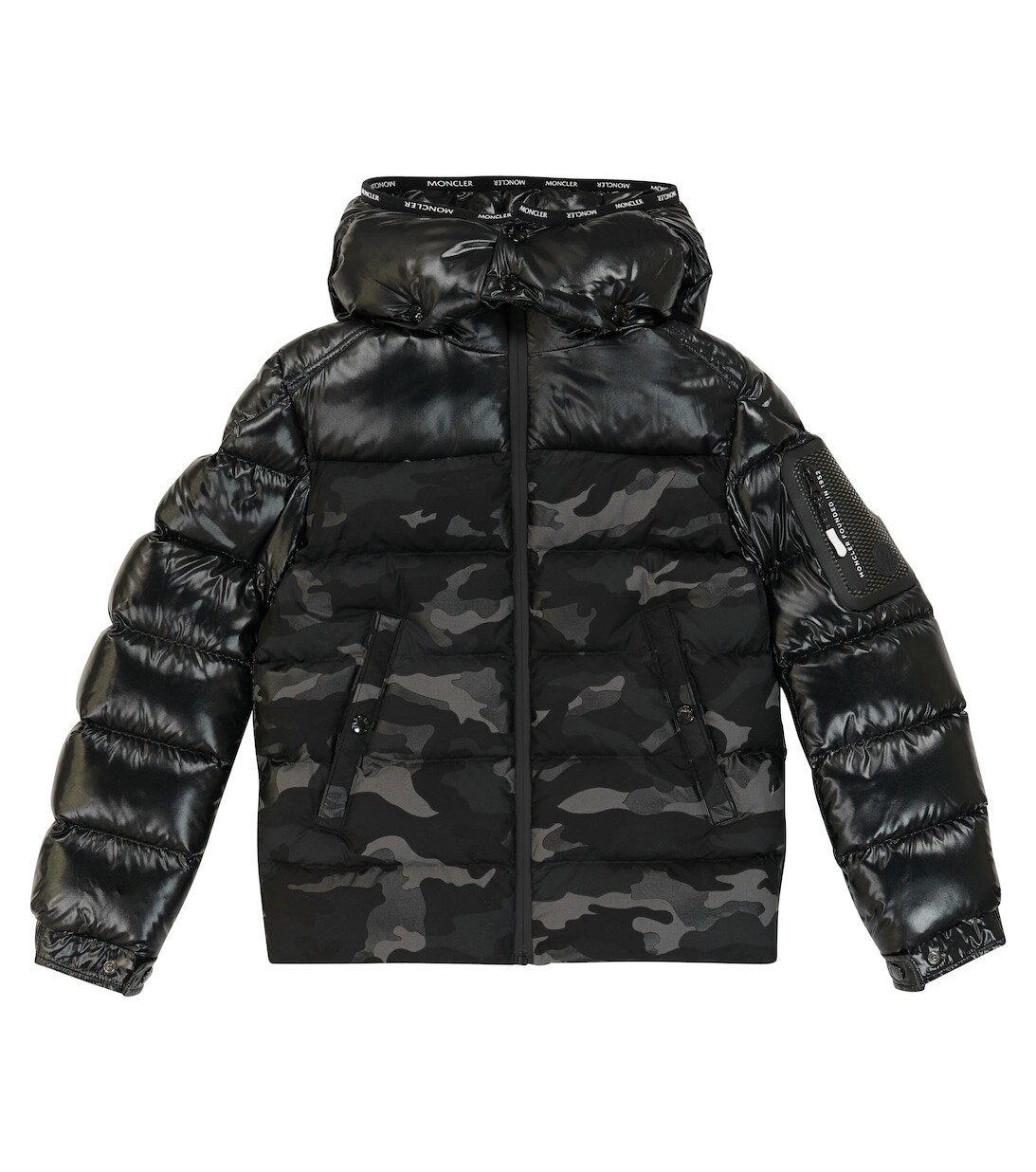 

Камуфляжный пуховик Nimet Moncler Enfant, черный