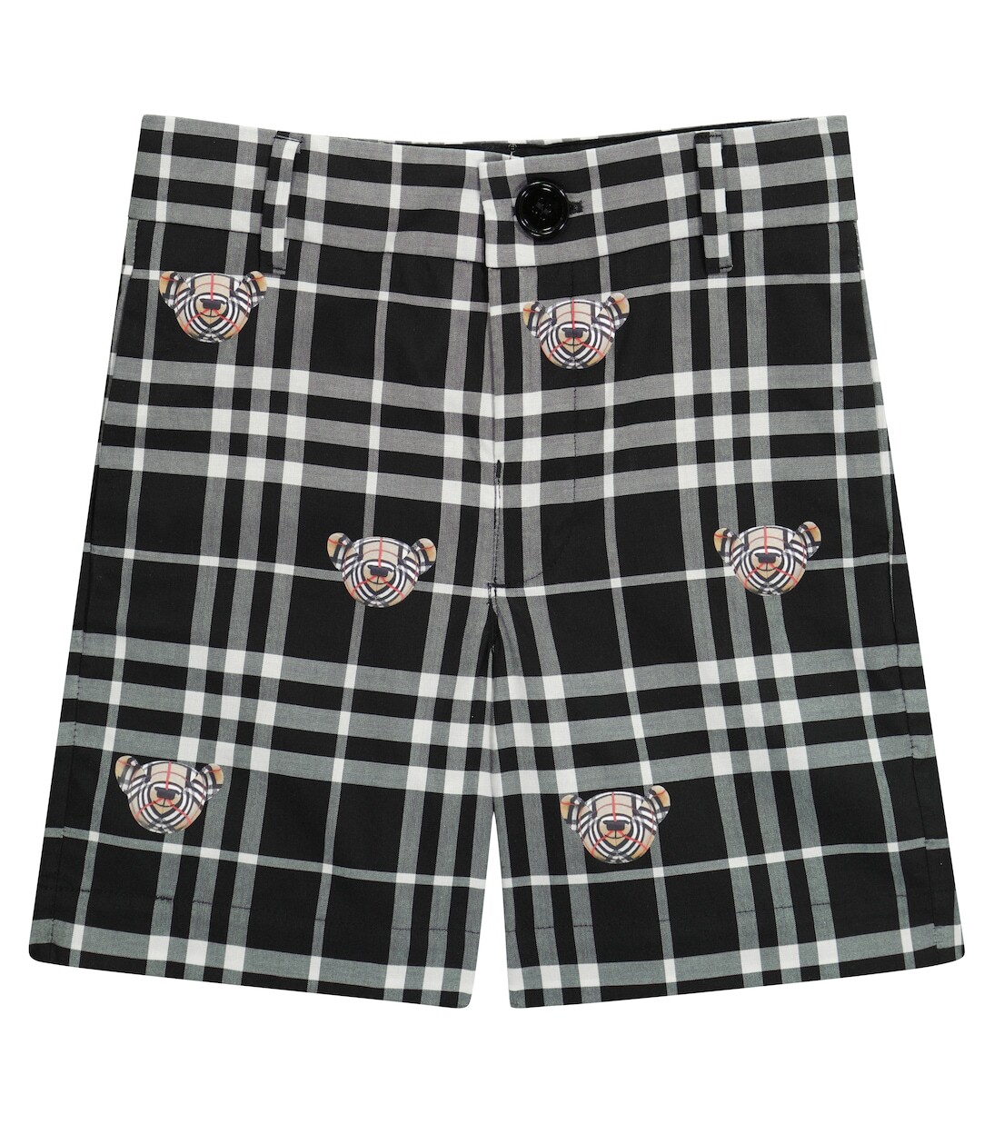 

Хлопковые шорты в клетку Thomas Bear Burberry, черный