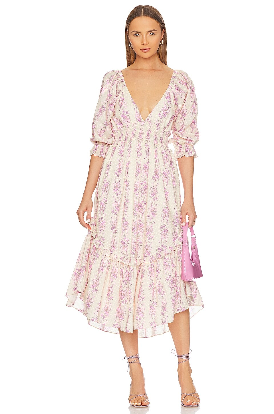 

Платье LoveShackFancy Firefly, цвет French Lilac
