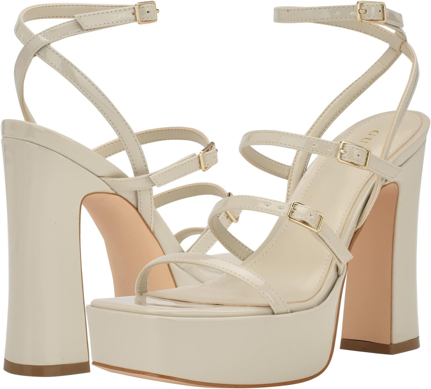 

Босоножки Yenna GUESS, цвет Light Grey Patent