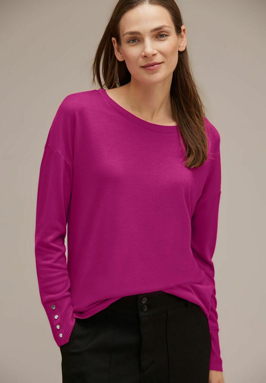 Рубашка с длинным рукавом MIT KNOPFDETAIL Street One, цвет pink