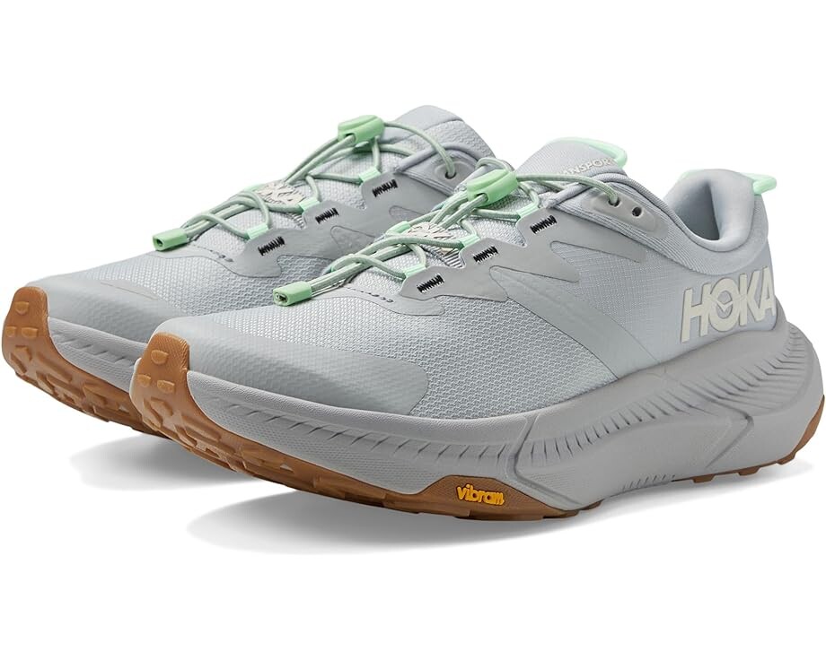 Кроссовки Hoka Transport, цвет Harbor Mist/Lime Glow