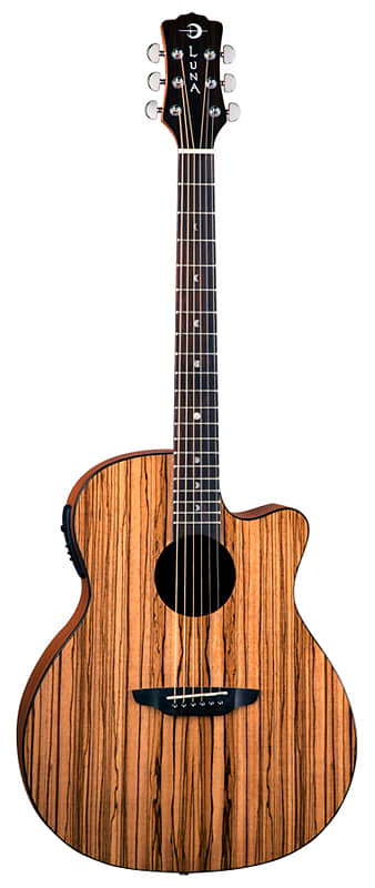Акустическая гитара Luna GYP E ZBR Gypsy Acoustic-Electric Guitar, Zebrawood цена и фото