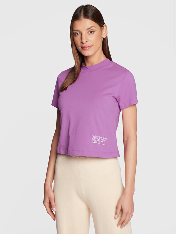 

Футболка стандартного кроя Calvin Klein, фиолетовый