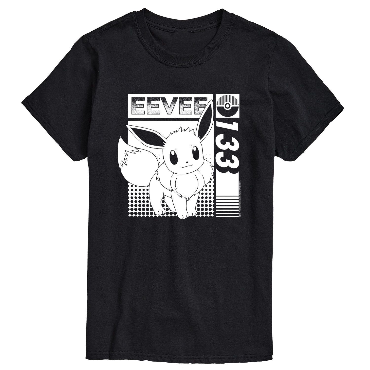 Мужская футболка Pokemon Eevee 133 Licensed Character набор pokemon фигурка eevee футболка obstagoon punk xl