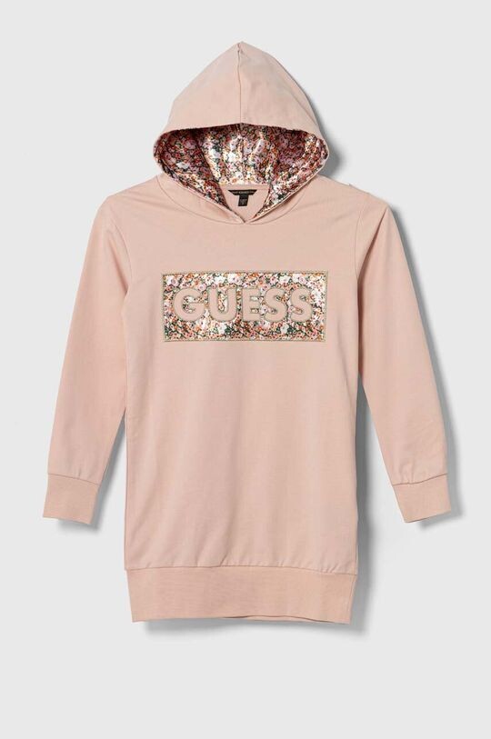 

Детское хлопковое платье Guess, розовый