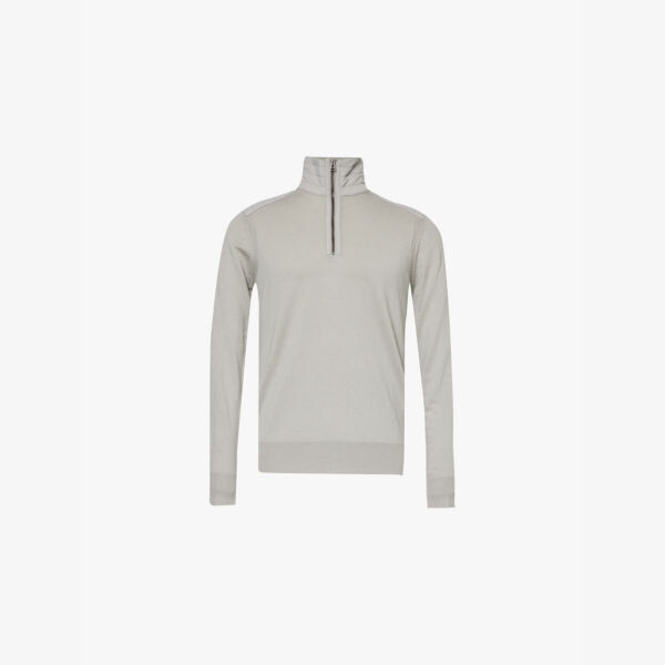 

Джемпер шерстяной вязки с фирменной нашивкой Kilmington Belstaff, серый