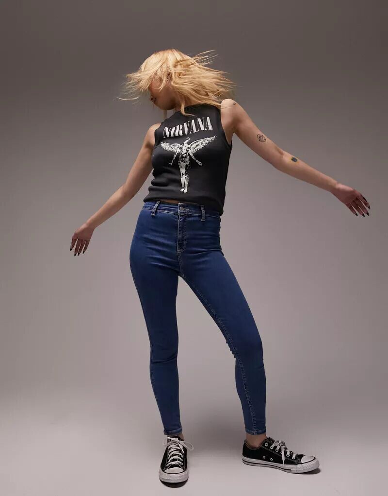 

Синие джинсы Topshop Joni