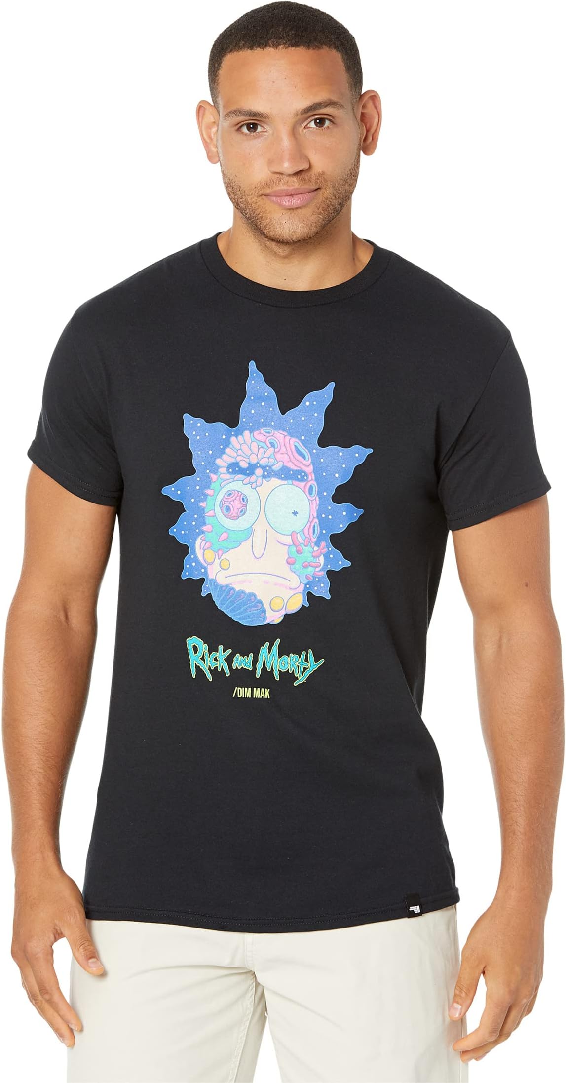 Dim Mak x Rick and Morty - футболка «Рик», черный наклейка патч для одежды rick and morty огурчик рик 1