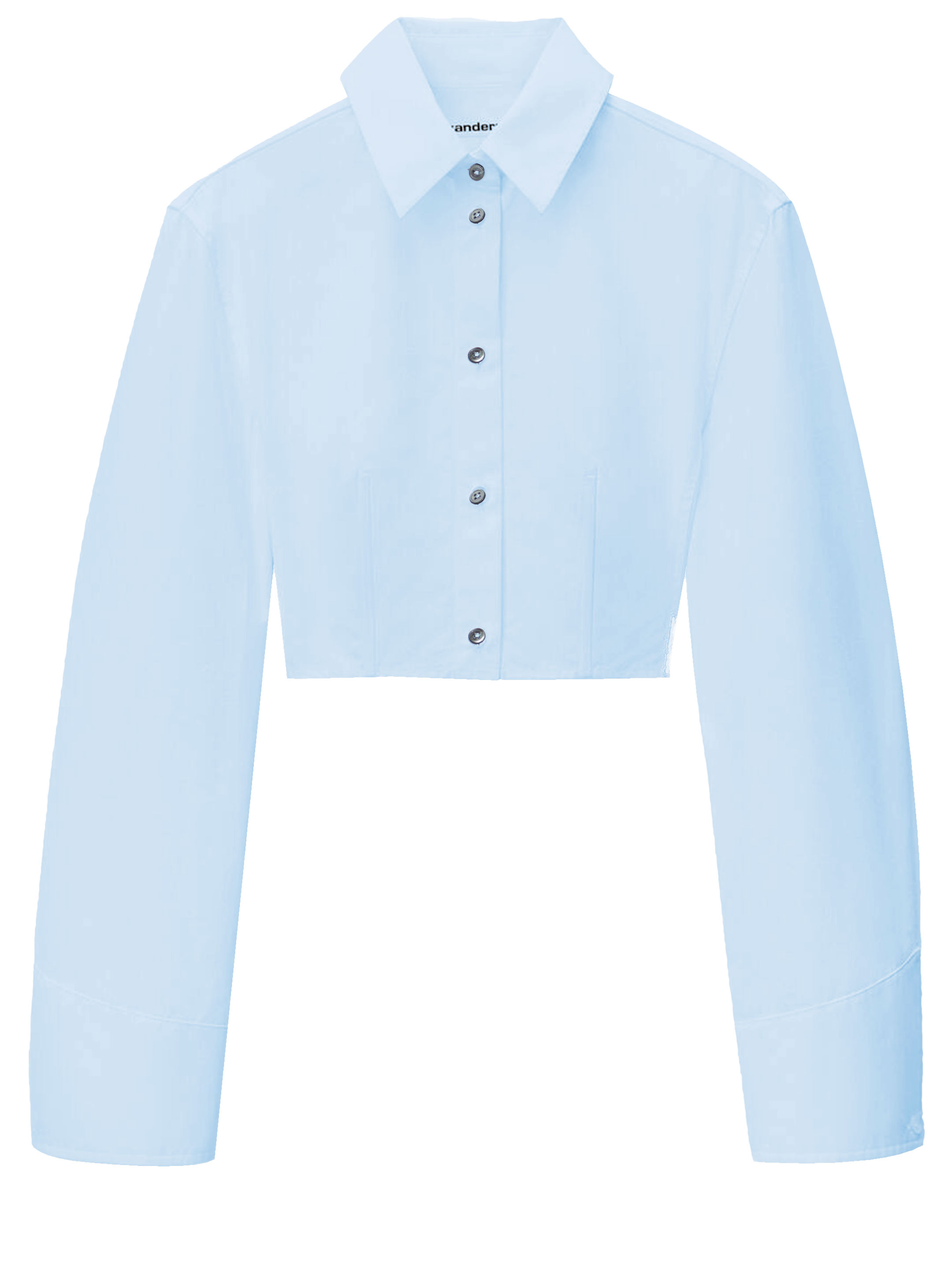 Рубашка Alexander Wang Cropped structured, светло-синий