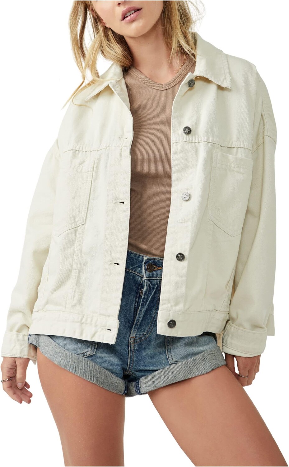 

Куртка Opal Swing Denim Jacket Free People, цвет Bright Ecru