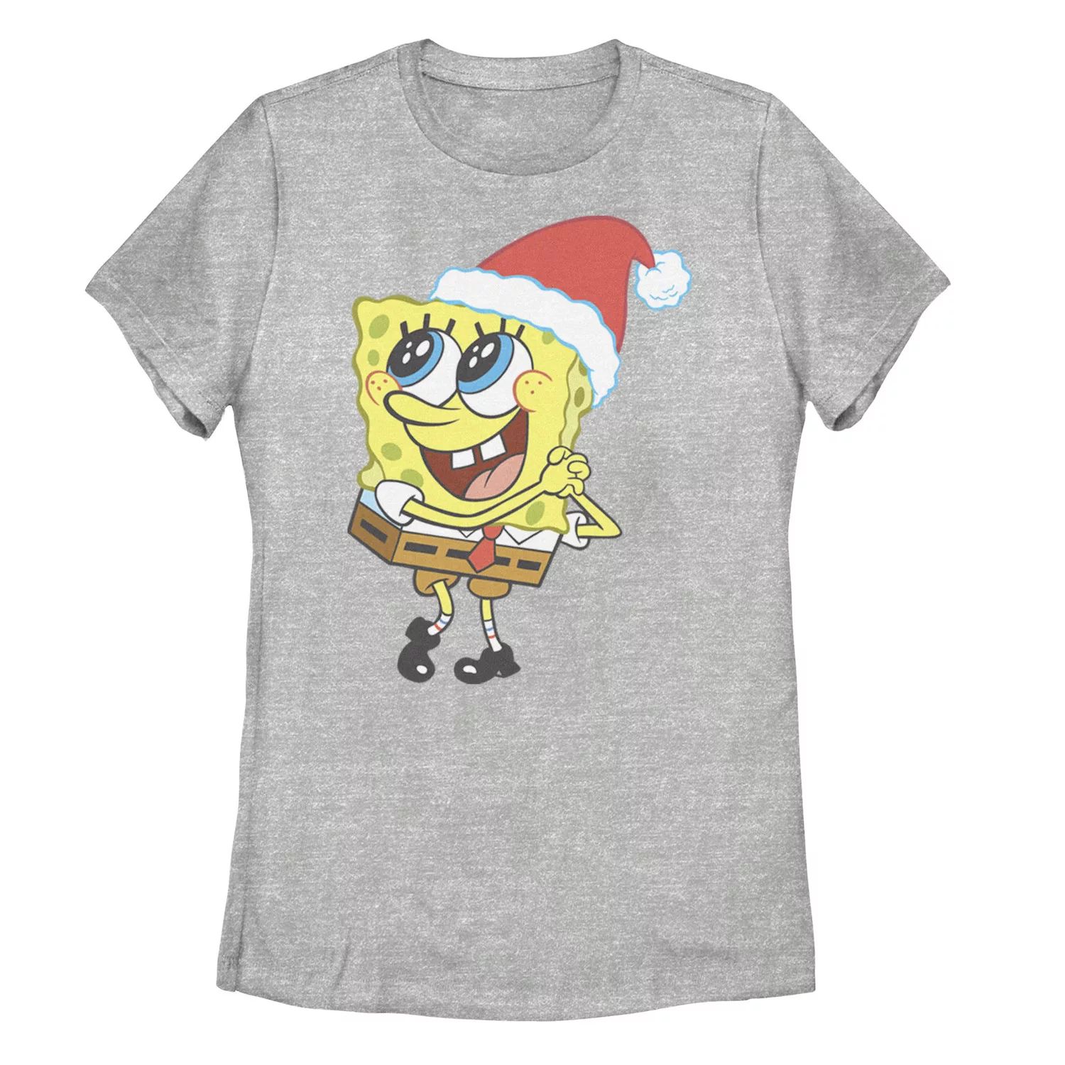 Детская футболка с рисунком «Губка Боб Квадратные Штаны» «Шляпа Санты» «Мечтаю о Рождестве» Licensed Character