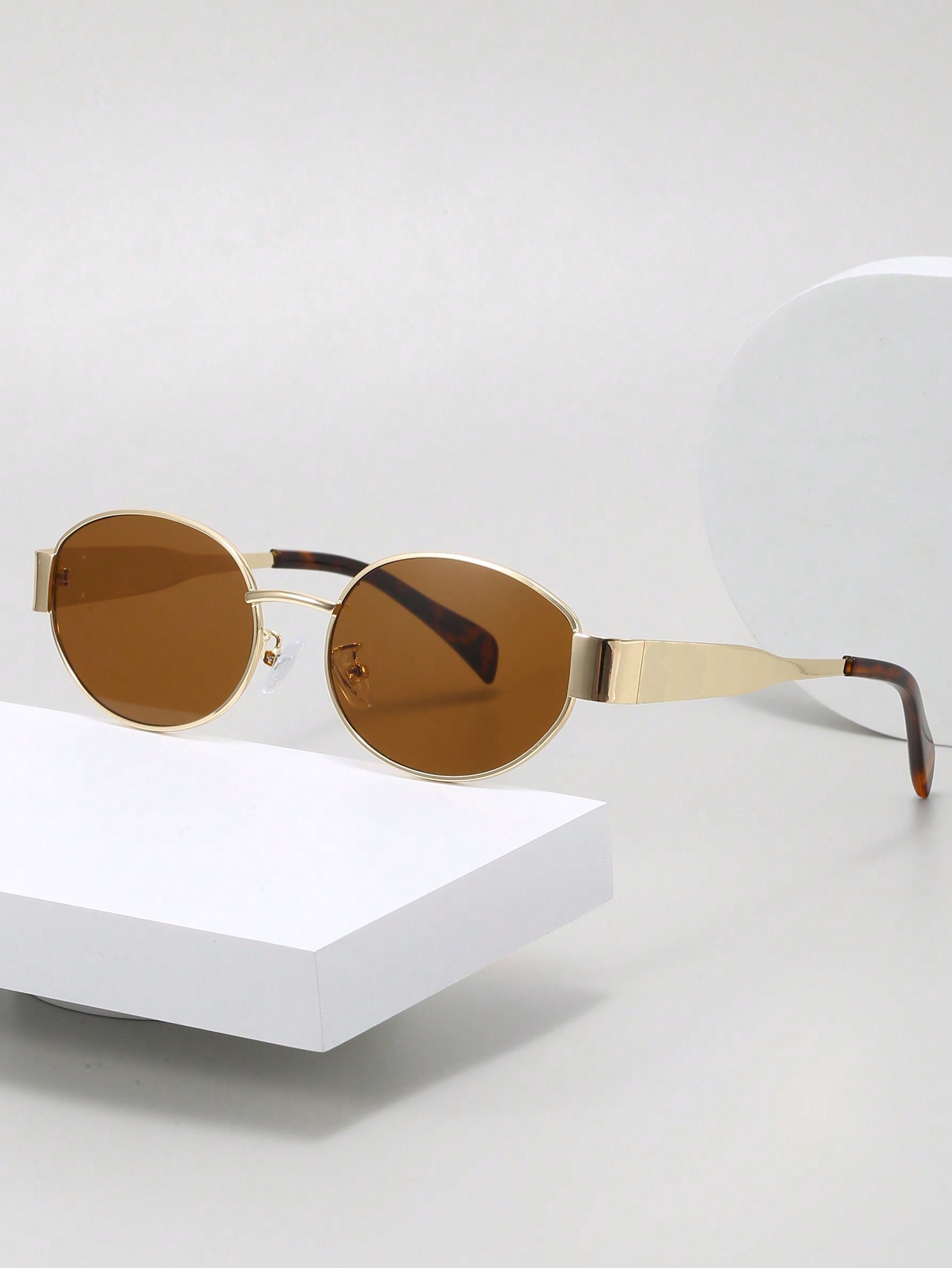 1шт женские винтажные маленькие овальные солнцезащитные очки в индивидуальной оправе стразы стеклянные овальные в оправе пришивные размер 1 5 1 3 см цвет сиреневый прозрачный 5 штук упак