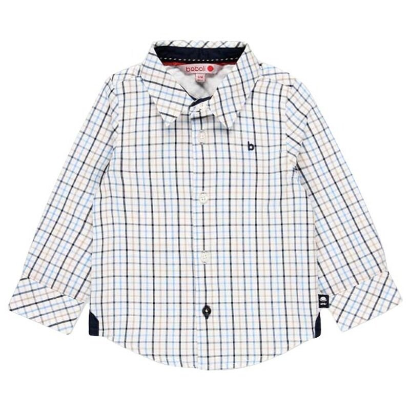 

Рубашка с длинным рукавом Boboli Poplin, синий
