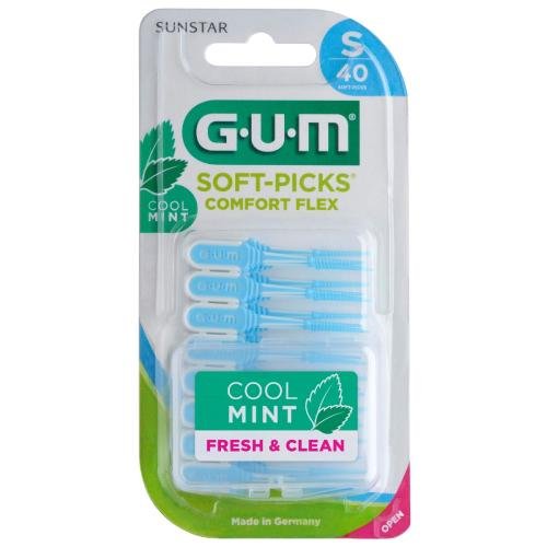 Жвачка, Cool Mint, Межзубные очистители S, 40 шт., GUM