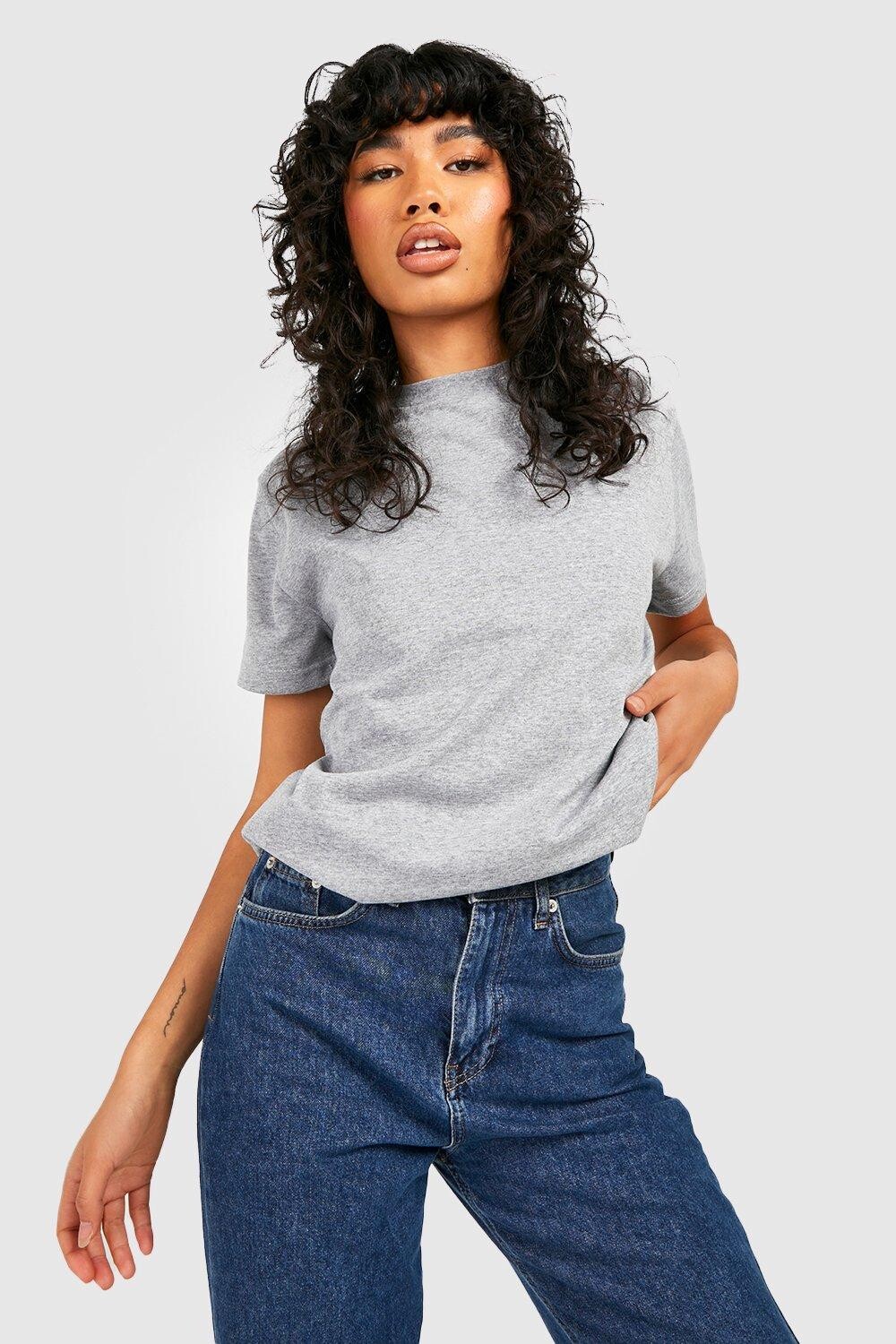 

Базовая футболка бойфренд Boohoo, серый