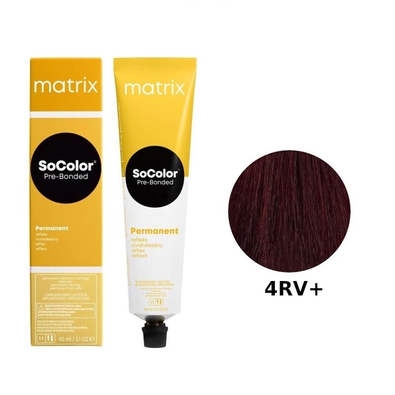

Стойкая краска для волос 4рв+ Matrix Socolor Pre-Bonded, 90 мл