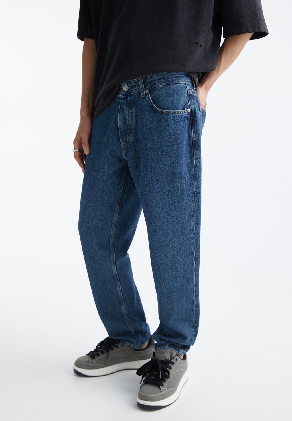 

Джинсы Tapered Fit Medium Standard PULL&BEAR, цвет blue denim