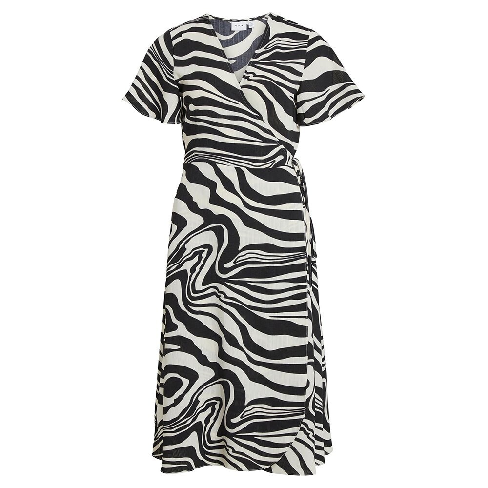 

Платье миди Vila Loe Short Sleeve Wrap, черный