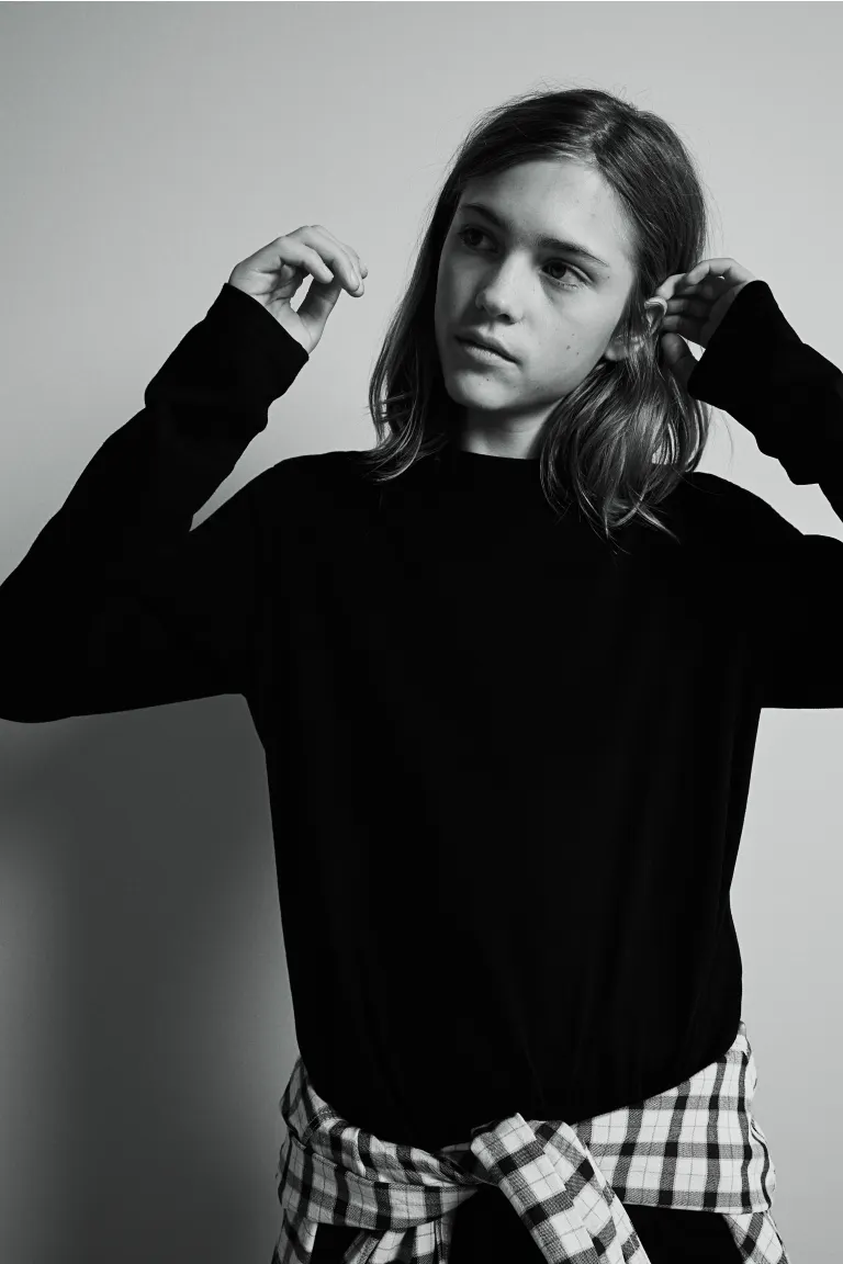 

Комплект из 3 футболок с длинными рукавами H&M, черный