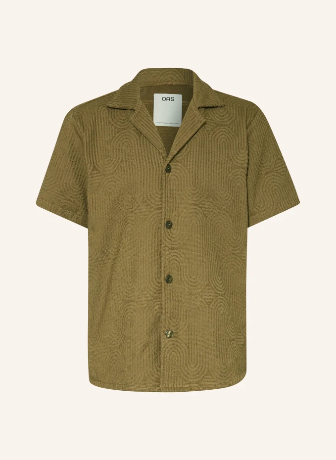 

Курортная рубашка zabyrinth comfort fit из махровой ткани Oas, хаки