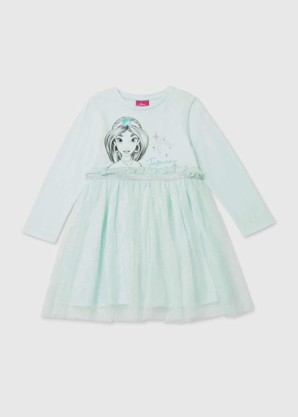 цена Детское синее сетчатое платье с принтом Принцесса Жасмин (3–9 лет) Disney