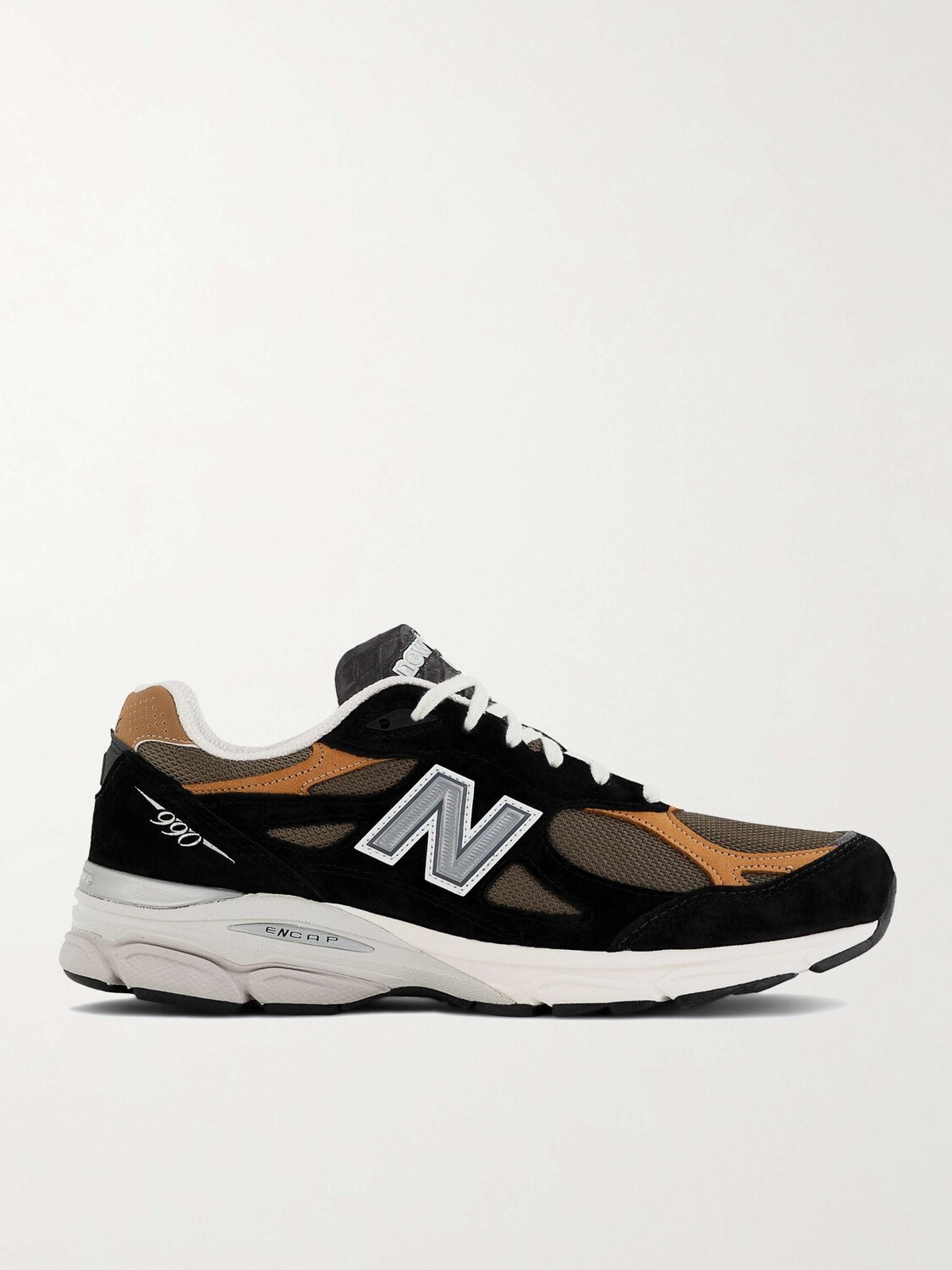 

Кроссовки 990v3 из сетки и замши с кожаной отделкой NEW BALANCE, черный