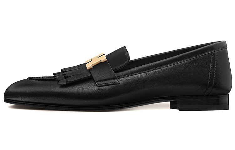 

HERMES Royal Loafer Лоферы Черная женская повседневная обувь