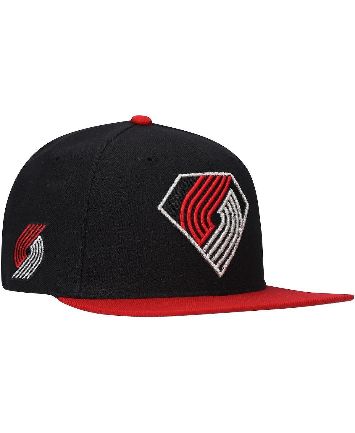 

Мужская черно-красная кепка Portland Trail Blazers 75th Anniversary Hat Captain Snapback '47 Brand